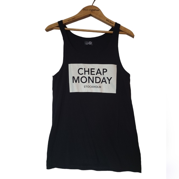 💀Cheap Monday - Black Nomi Tank - Size XXS - Picture 1 of 6